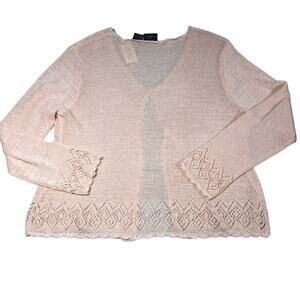 Tailor B. Moss NWT vintage light peach cardigan large